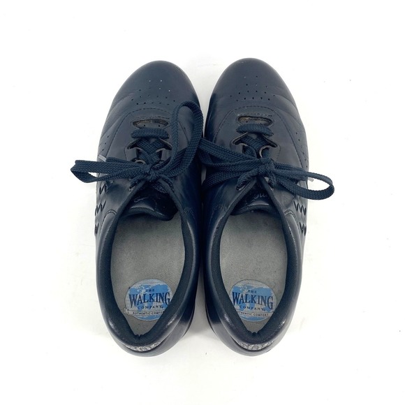 SAS Free Time Navy Leather Lace Up Perforated Comfort Shoes Women Size 6N - Picture 5 of 9